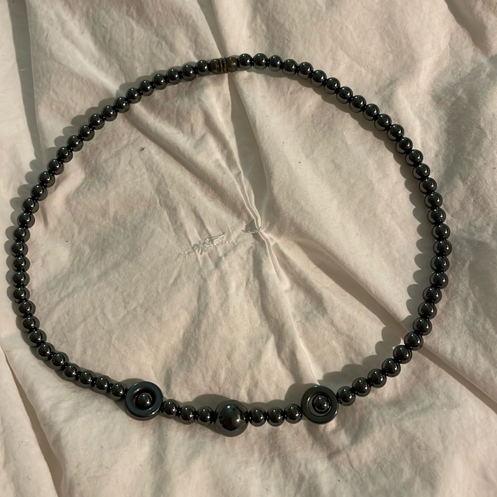 Genuine natural Hematite necklace - NWOT